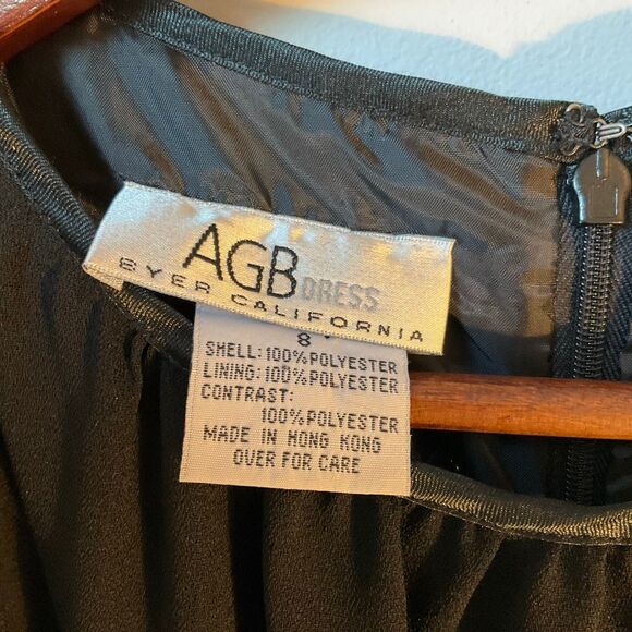 Vintage AGB Dress by Byer Cali Mod Sleeveless Black, 8. - Picture 10 of 14